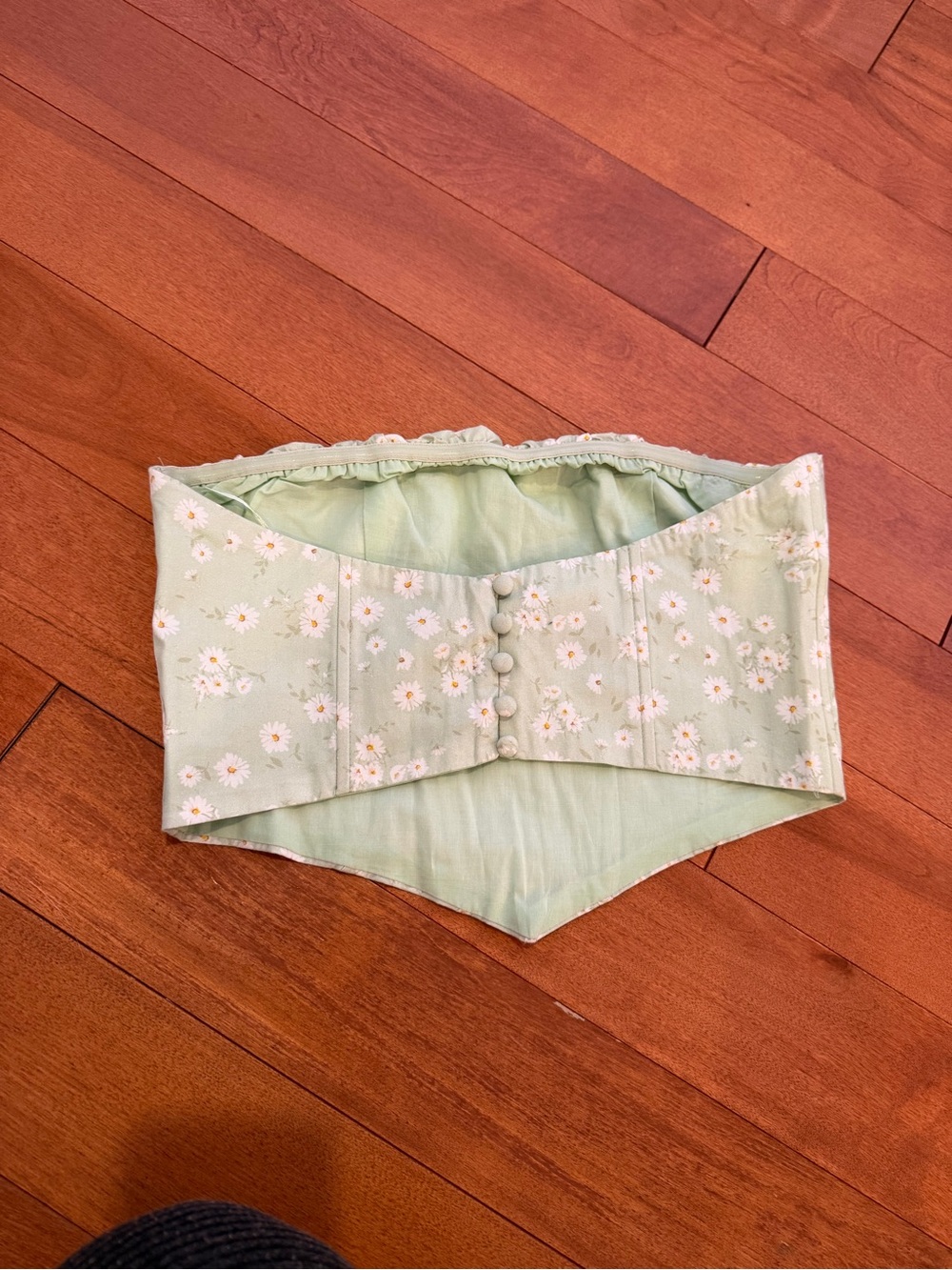 NWT Streetwear Society Green Floral Corset Bustier Top S - Picture 3 of 8